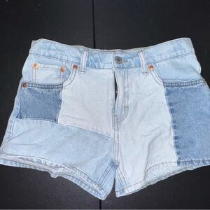Signature by Levi Strauss Blue Jean Shorts Asymmetrical Design
